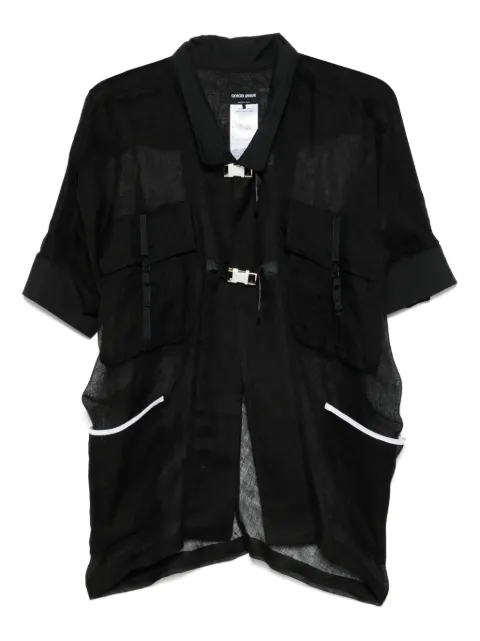 Giorgio Armani short-sleeved shirt Black GW001103TE14202