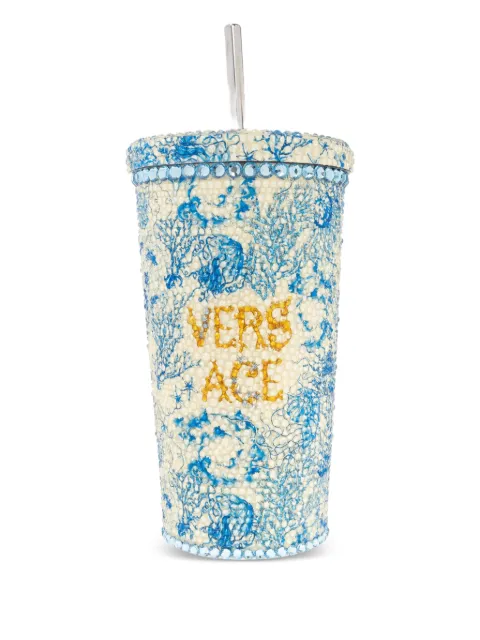 Versace Home logo-embellished cup Blue ZTMUG00011A15293