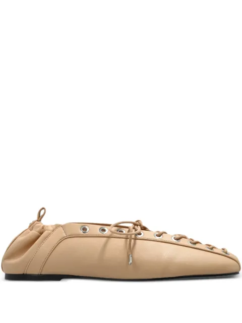 GANNI leather derby shoes Neutrals S2976