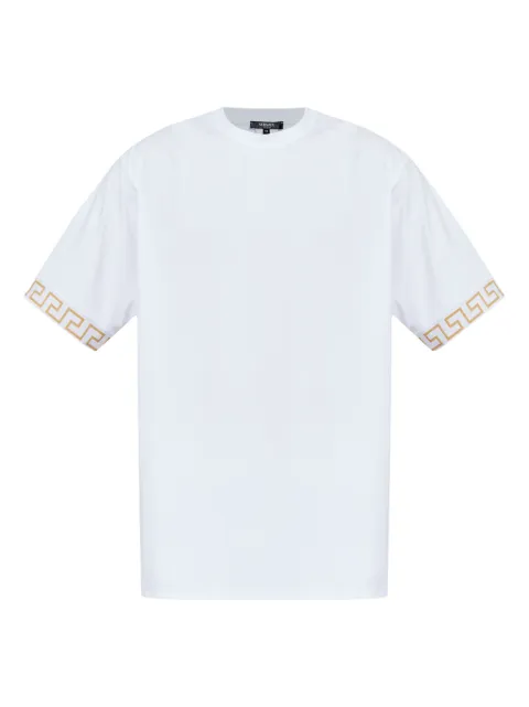 Versace embellished-cuffs T-shirt White 10040791A11119