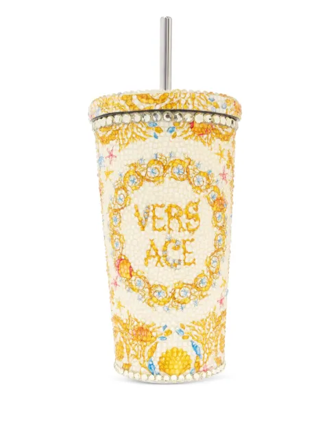 Versace Home logo-embellished cup Yellow ZTMUG00011A15503