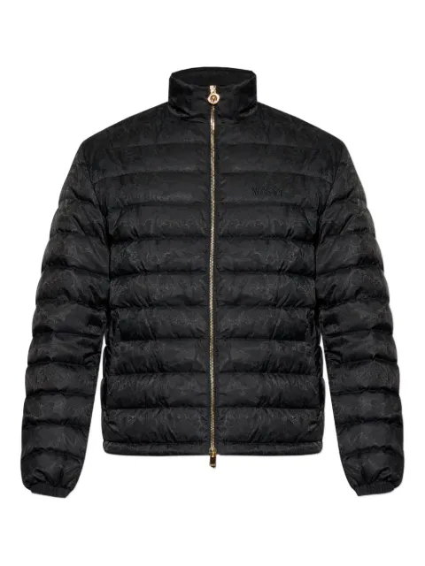 Versace Barocco-jacquard down jacket Black 10207581A09785