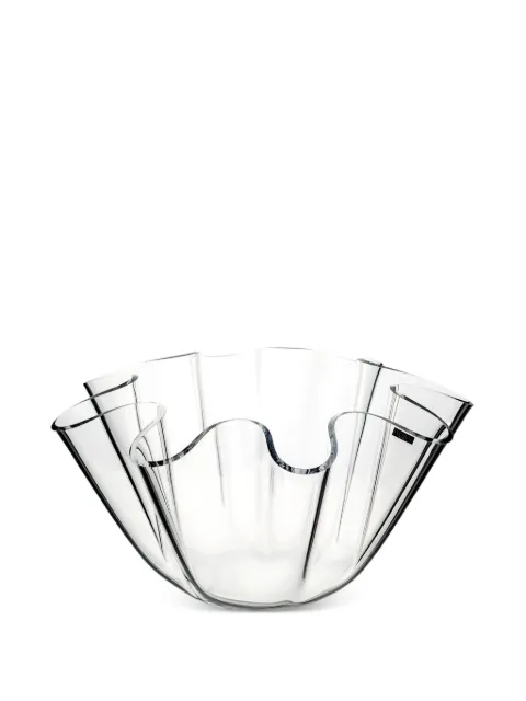 VESTA Soft wavy glass centerpiece White 910700