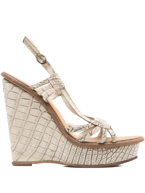 Bottega Veneta Pre-Owned 2000 145mm platform sandals Neutrals BV380TA