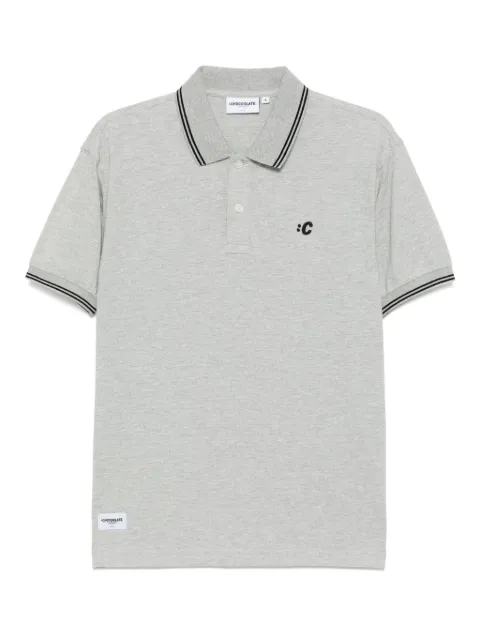 CHOCOOLATE logo-embroidered polo shirt Grey POC1086XU