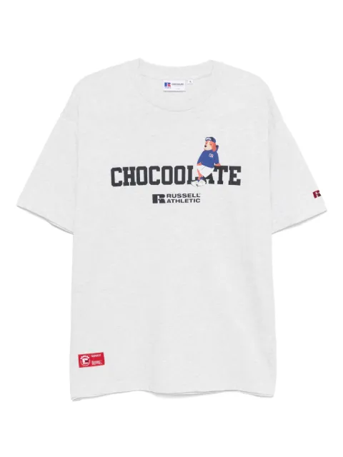 CHOCOOLATE logo-print T-shirt Grey TEX1070XU