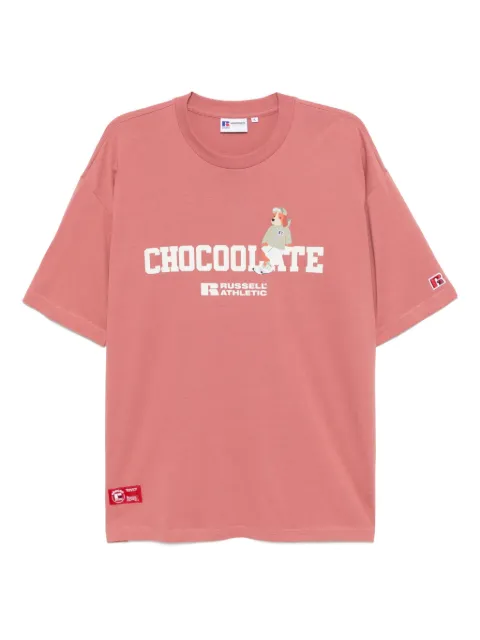 CHOCOOLATE x Russell Athletic logo-print T-shirt Red TEX1070XU