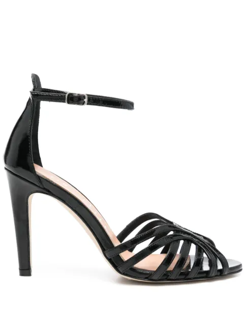 The Seller 100mm leather sandals Black SE1051