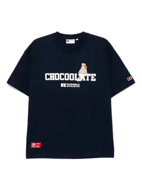 CHOCOOLATE logo-print T-shirt Blue TEX1070XU