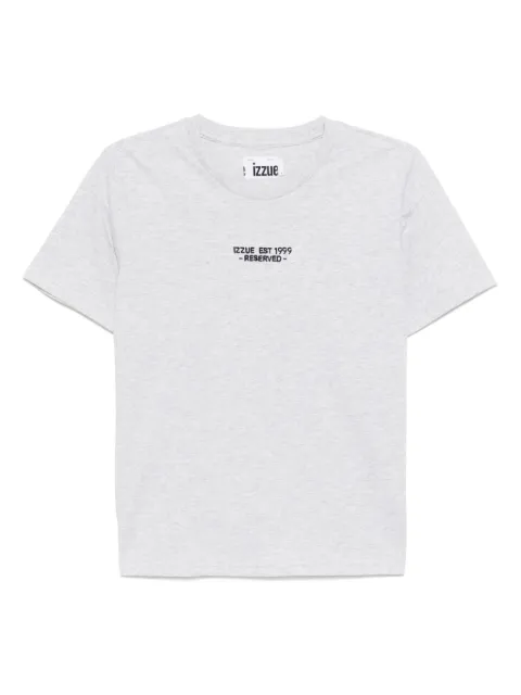 izzue logo-embroidered T-shirt Grey J1166U5