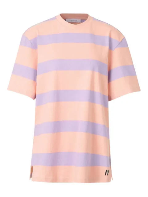 Rabanne striped cotton T-shirt Pink 25EJTE013CO0591COTTON