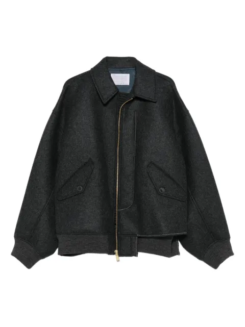 Kolor zip-up flap-pocket jacket Grey 25WCMG10107