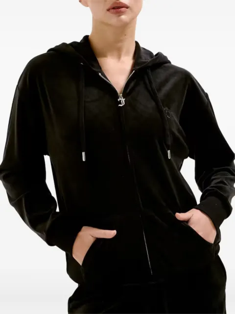 Juicy Couture logo-embroidered hoodie Black JCWAS24342