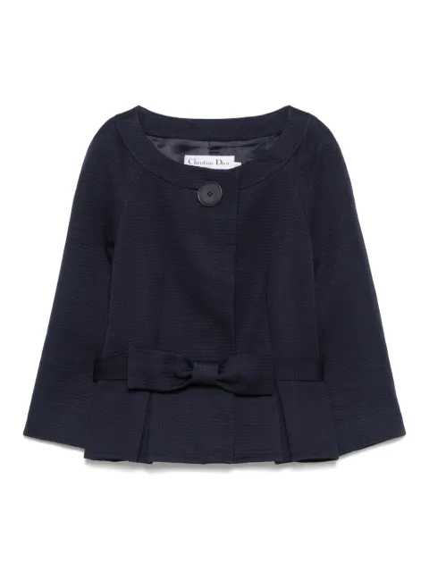 Christian Dior Pre-Owned 2010 belted jacket Blue HOLADIO487