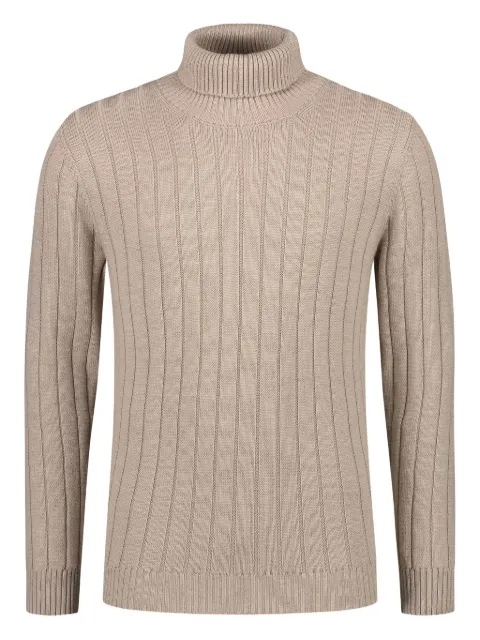Luigi Borrelli ribbed roll-neck sweater Neutrals 08KN343CCK300903