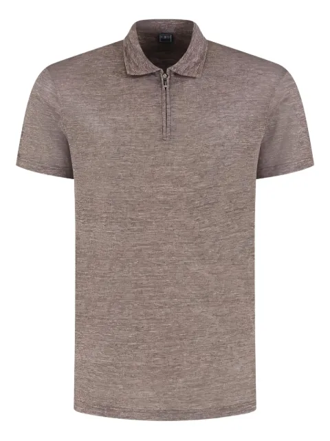Fedeli short-sleeve polo shirt Brown 8UE0024221
