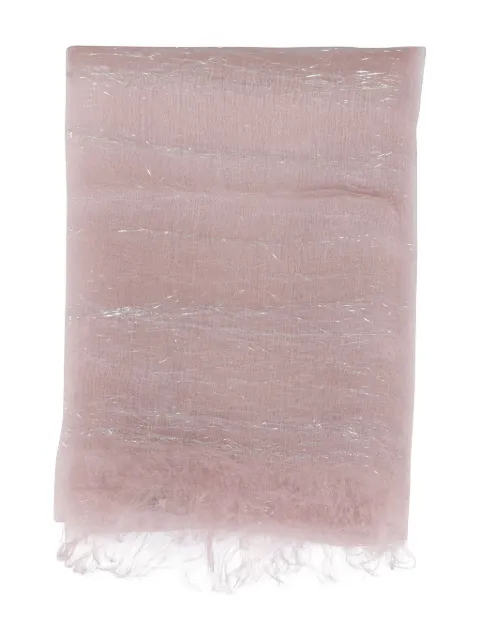 Faliero Sarti lurex-detail scarf Pink E251000