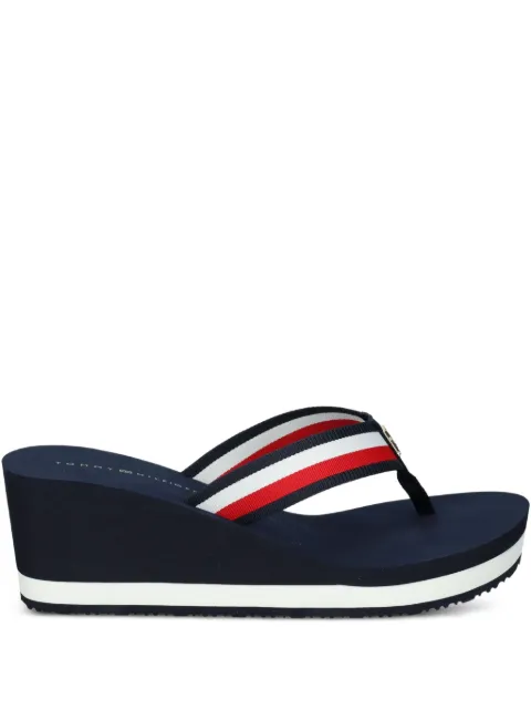 Tommy Hilfiger signature strap wedge flip-flops Blue FW0FW08520