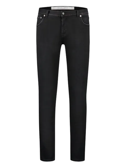 Richard J. Brown logo-patch jeans Black T171