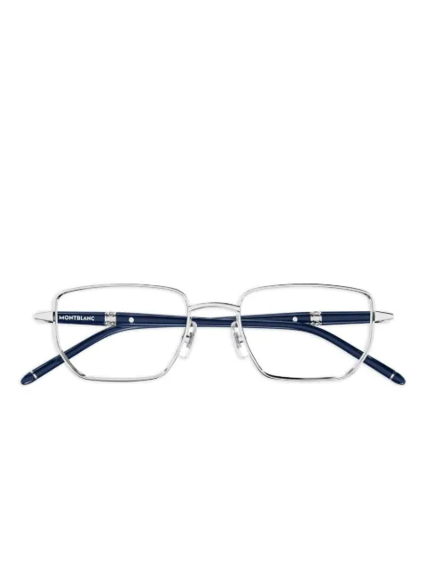 Montblanc rectangle-frame glasses Silver MB0347O