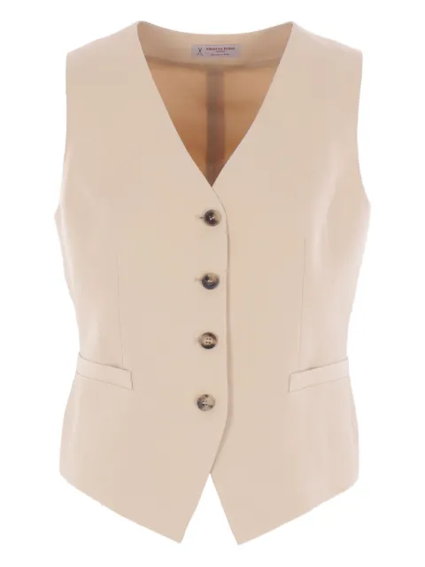 Alberto Biani single-breasted vest Neutrals GG817VI0091