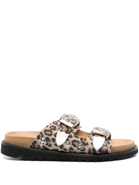 Toga Pulla leopard-print flat sandals Brown AJ844
