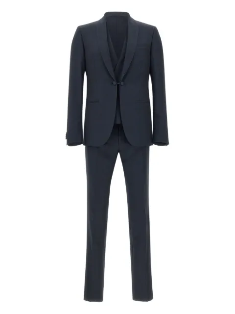 Corneliani wool three-piece formal suit Blue 258T5325982360018R