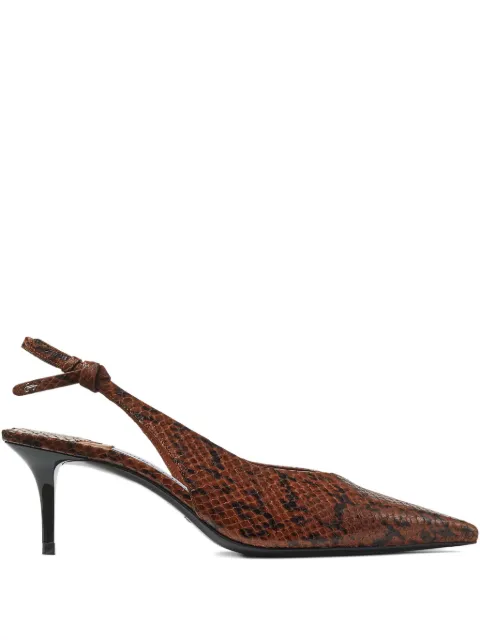Jimmy Choo 60mm Camie snakeskin-effect slingback pumps Brown CAMIESB60GNZ