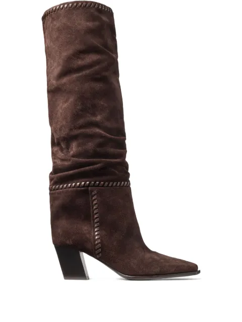 Jimmy Choo 60mm knee-high boots Brown HARTSTITCHKB60HTW