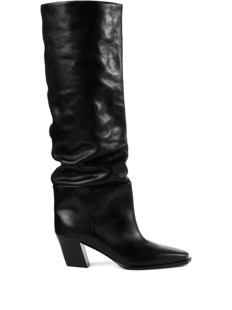Jimmy Choo 60mm Hart leather boots Black HARTKB60WLZ