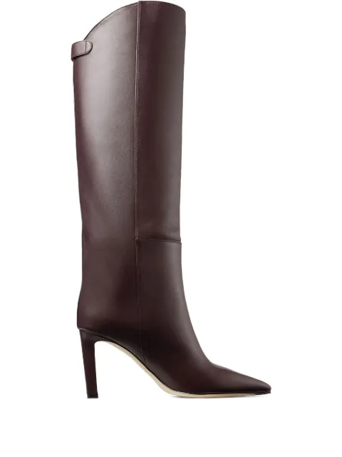 Jimmy Choo Alizze 85mm knee-high boots Brown ALIZZEKB85SQM
