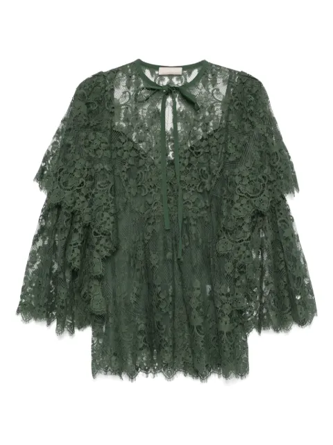 Elie Saab laced blouse Green SH102NS25LA003