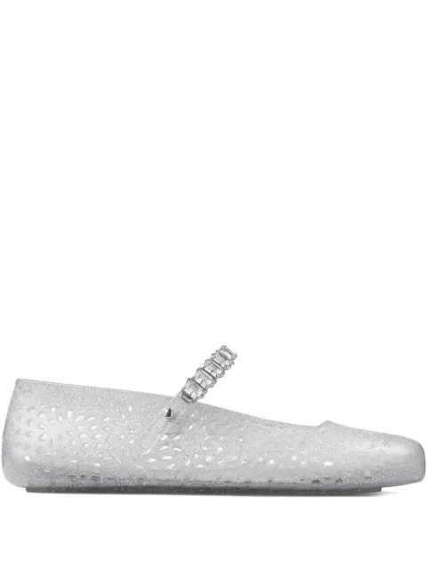 Jimmy Choo The Jelly crystal-embellished ballet flats White J000176685