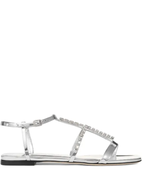 Jimmy Choo Gwyn flat sandals Silver GWYNFLATIOX