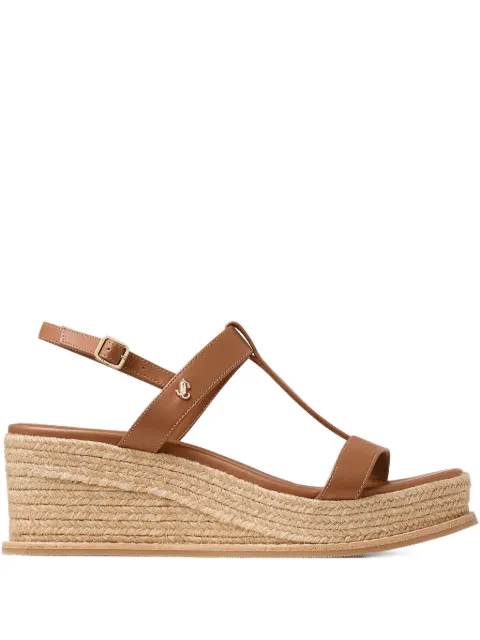 Jimmy Choo Theia wedge 60 sandals Brown THEIAWEDGE60SVO