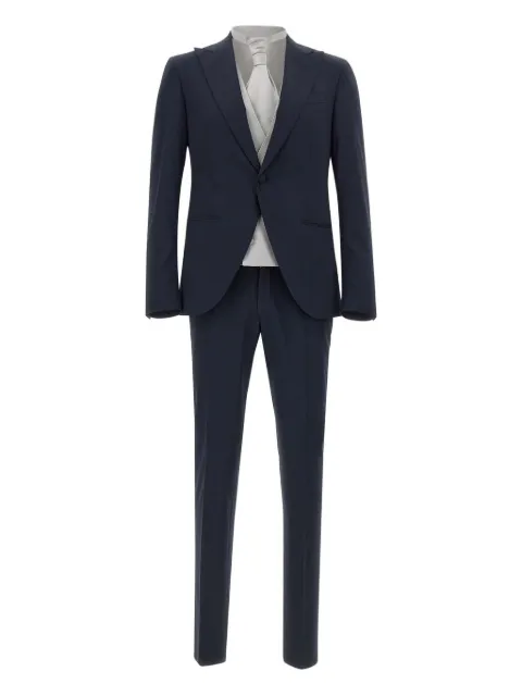 Corneliani single-breasted suit Blue 257T5125985060018R