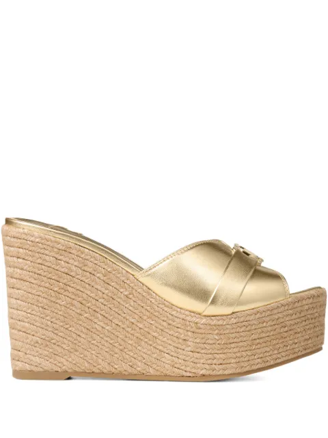 Jimmy Choo Leda wedge mules Gold LEDAWEDGE100