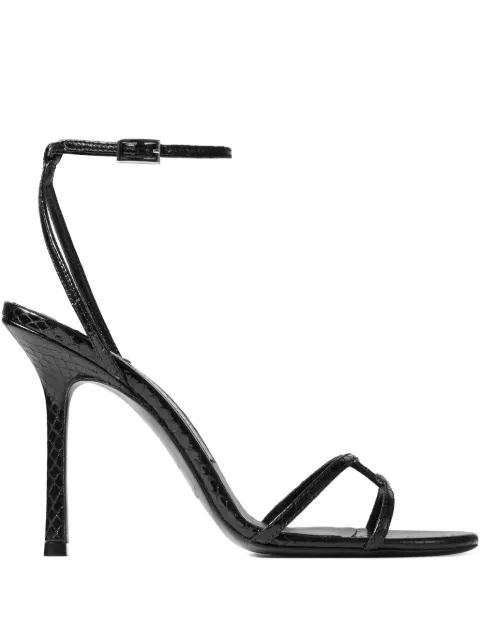 Jimmy Choo 100mm Leo leather sandals Black 1998LEO100WAP
