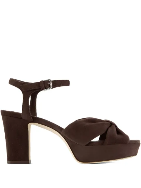 Jimmy Choo Heloise suede platform sandals Brown HELOISE80SUE
