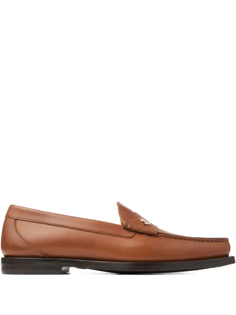 Jimmy Choo Ethan brushed leather loafers Brown ETHANLOAFERMBZ