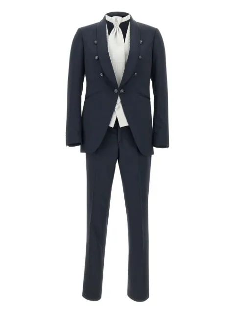 Carlo Pignatelli three-piece shawl-lapels suit Blue 50JX142C107297800
