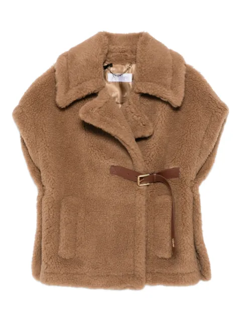 Max Mara New Abavo faux-fur cape jacket Brown 2524736142600