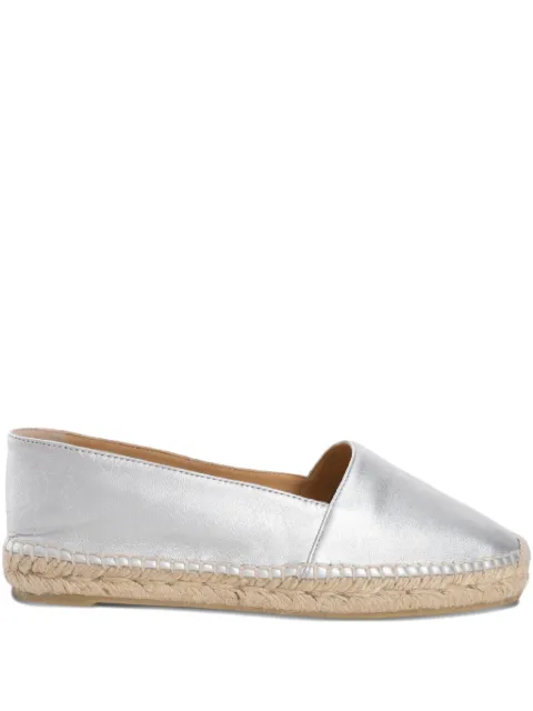 Castañer Kenda metallic leather espadrilles Silver 257083003