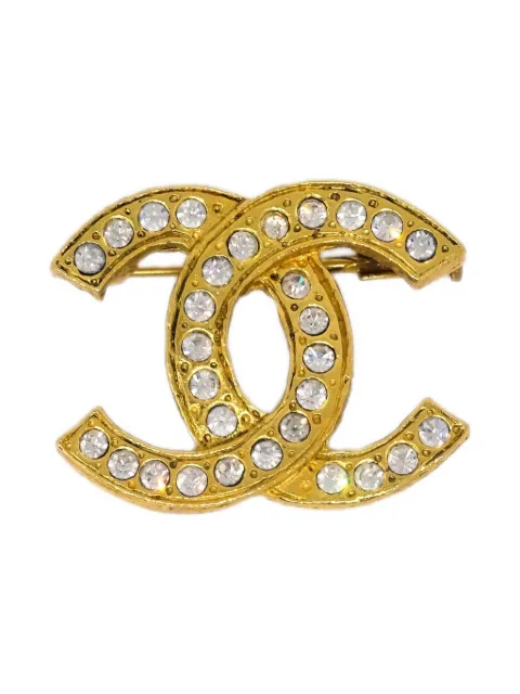 CHANEL Pre-Owned 1990-2000s CC logo brooch Gold B164818
