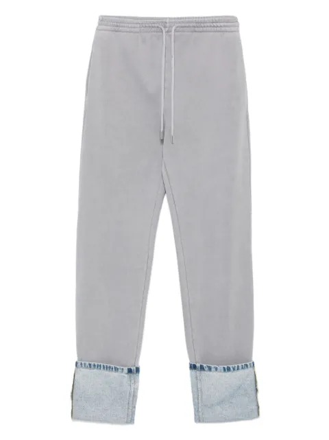 MOSCHINO JEANS denim-trim trousers Grey A03213228