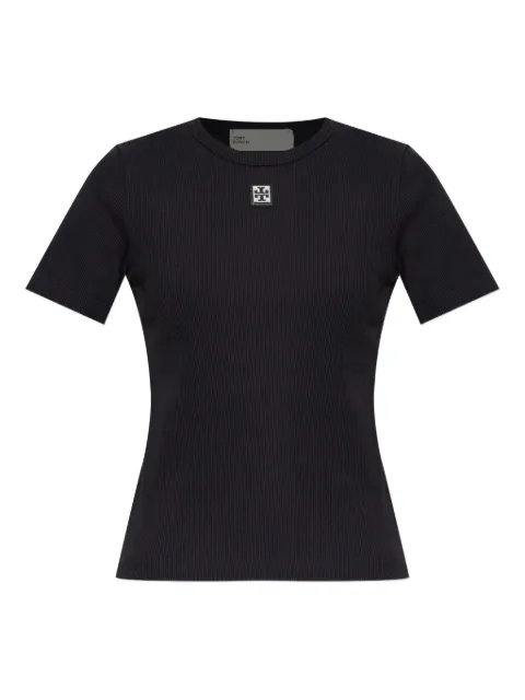 Tory Burch cotton ribbed T-shirt Black 170886