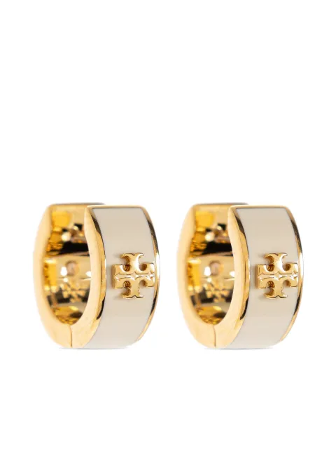 Tory Burch icon enamel huggie earrings Gold 171094