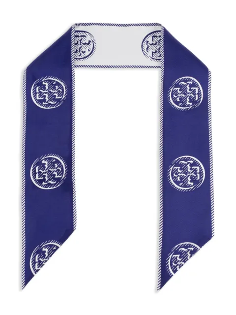 Tory Burch printed neck scarf Blue 174863