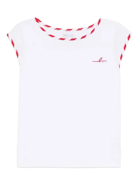 agnès b. logo-embroidered vest White EDA6K401