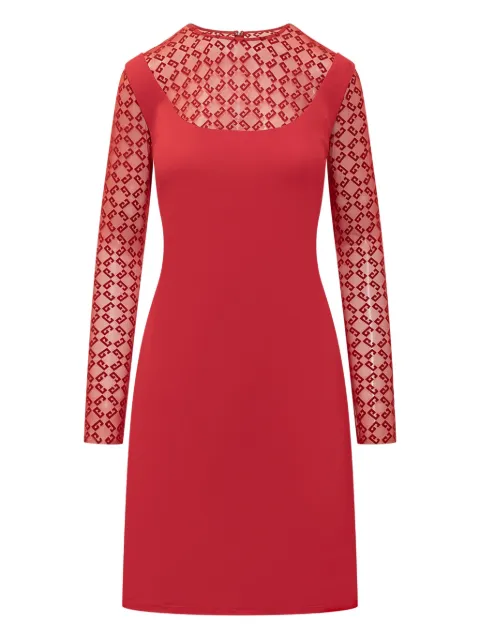 Givenchy monogram-pattern midi dress Red BW229520GU